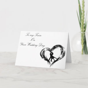 CARTE TWIN-ON VOTRE COUPLE DE MARIAGE DANSANT LA JOURNÉE