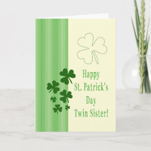 Carte Twin Sister Happy St. Patrick's Day