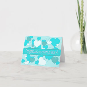 Carte Twins Baby Boy félicitations