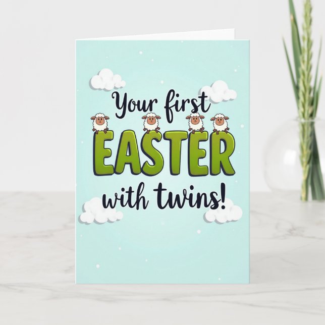 Carte Twins First Easter Celebration Card (Devant)