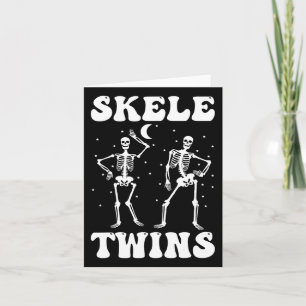 Carte Twins Halloween jumeaux Skeletwins Dansant Drôle