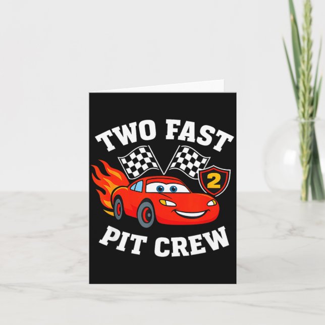 Carte Two Fast 2 2nd Birthday T Crew 2yr Year Old  (Devant)