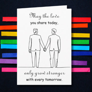 Carte Two Grooms | LGBTQ Congratulations on your Wedding
