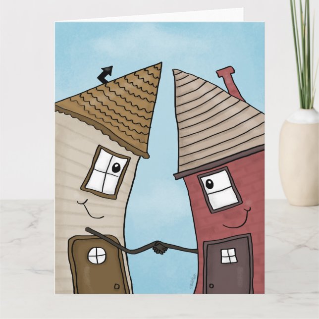 Carte Two Houses Shake Hands Realty (Devant)