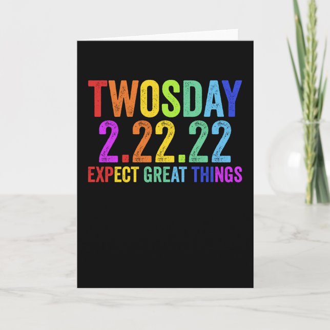 Carte Twosday Tuesday February 22 2022 2-22-22 (Devant)