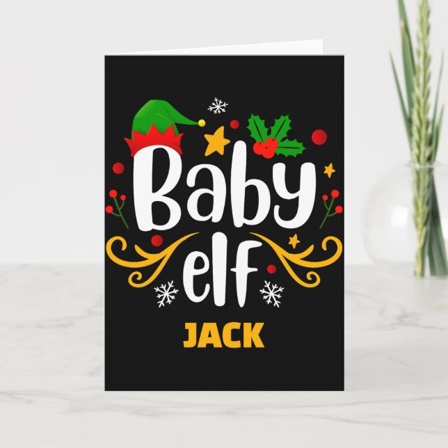 Carte Tygraphy Baby Elf Fun Family Matching Baby  (Devant)