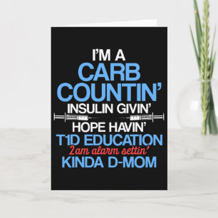 Carte Type 1 Sensibilisation au diabète Maman T1d Guerri