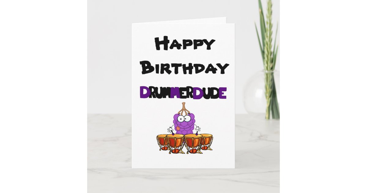 Carte Type De Batteur De Joyeux Anniversaire Zazzle Fr