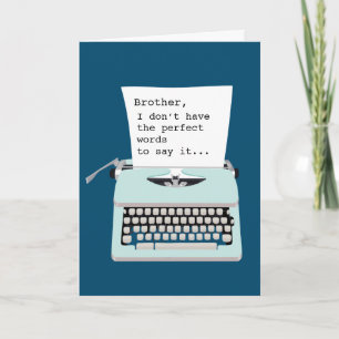 Carte Type de machine à écrire vintage à l'ancienne