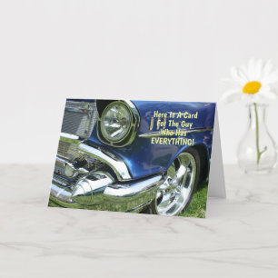 Carte Type drôle qui a tout, Chevy bleue '57 Vs 2