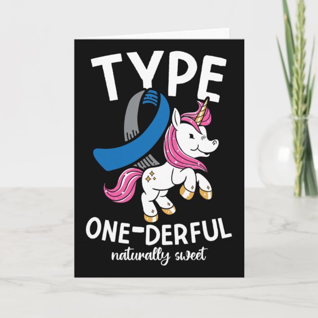 Carte Type One Derful Naturellement Sucré Diabète  (Devant)