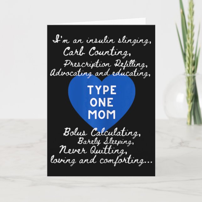 Carte Type One Mom Awareness  (Devant)
