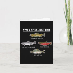 Carte Types De Poissons Saumons Pour La Pêche Saumon