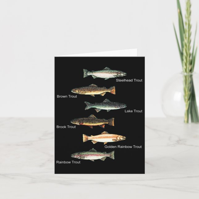 Carte Types De Truites - Collection Espèces de poissons  (Devant)