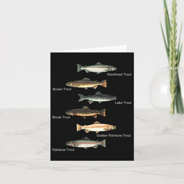 Carte Types De Truites - Collection Espèces de poissons  (Devant)