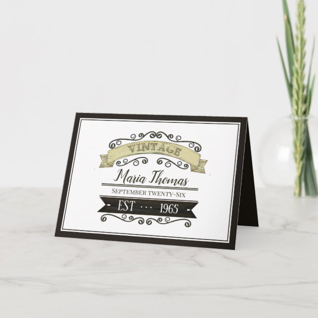 Carte Typographie Anniversaire Drôle Âgé À Perfection (Devant)