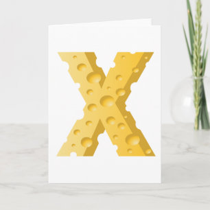 Carte Typographie de la lettre X fromage