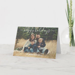 Carte Typographie de Noël Élégante Ajouter votre photo T