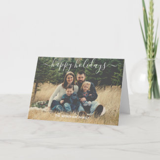 Carte Typographie de Noël Élégante Ajouter votre photo T