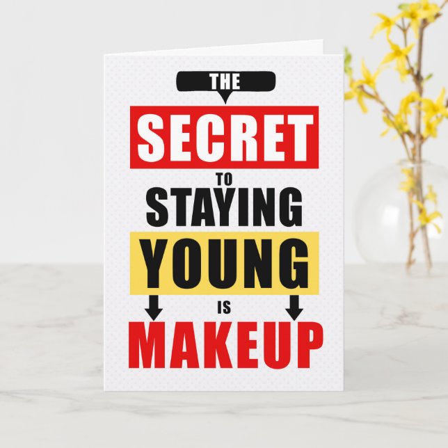 Carte Typographie de secret d'anniversaire drôle pour re (Fleur jaune)
