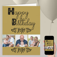 Typographie du Doodle Gold Black 3 Photo Anniversa