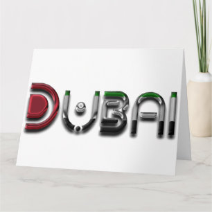 Carte Typographie du drapeau de Dubaï City