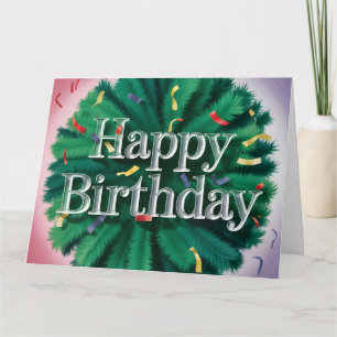 Carte Typographie Moderne Joyeux Anniversaire Brillante