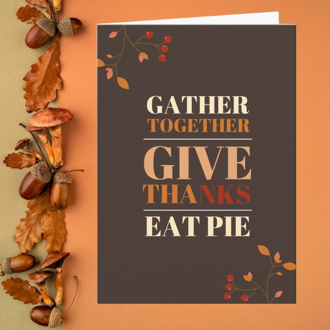 Carte Typographie moderne Thanksgiving (Créateur téléchargé)