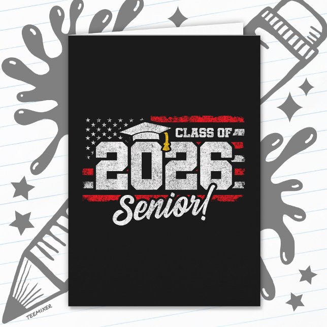 Carte Typographie senior de la promotion 2026 (Créateur téléchargé)