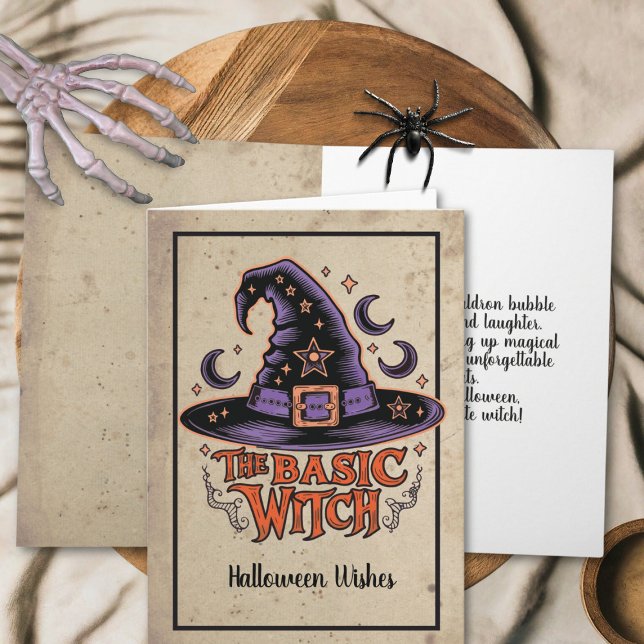 Carte Typographie Vintage rétro personnalisée Halloween  (Créateur téléchargé)