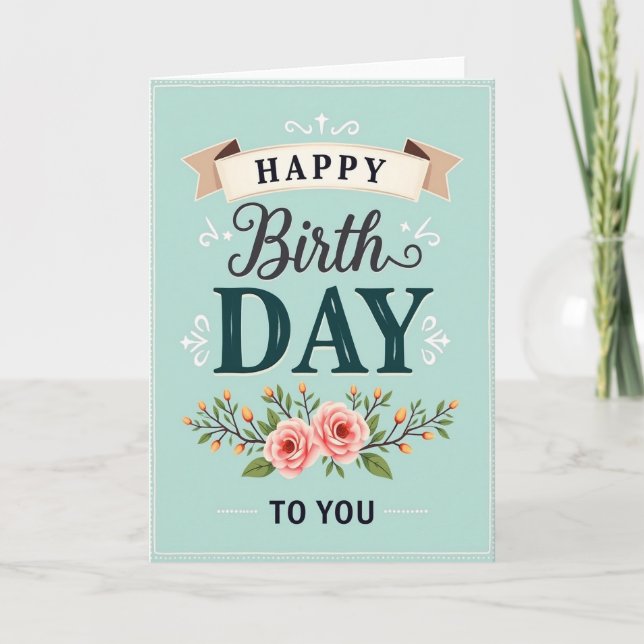 Carte typographique de célébration (Devant)
