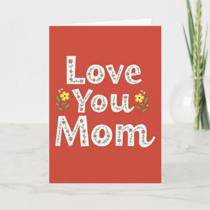 Carte typographique « Je t'aime maman »