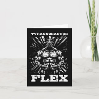 Carte Tyrannosaurus Flex Force Gym Funny Bodybuilding