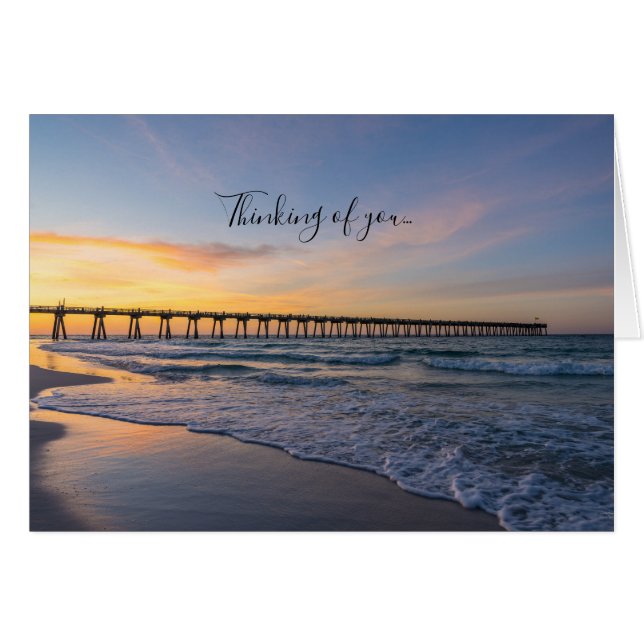 Carte U Pensacola Pier Shoreline Sunrise (Devant Horizontal)