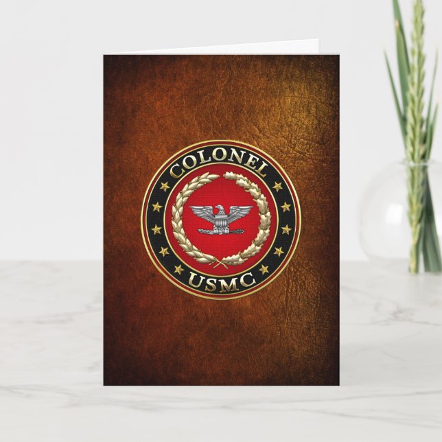 Carte U.S. Marines : Colonel (Col d'usmc) [3D] (Devant)