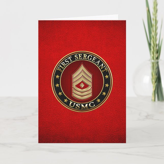 Carte U.S. Marines : Premier sergent (usmc 1stSgt) [3D] (Devant)