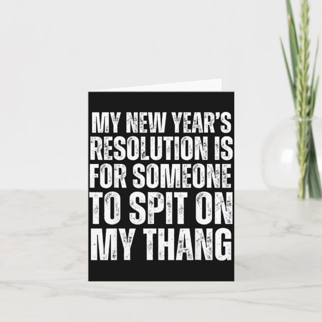 Carte Ual Innuendo Funny Offensive Adult Humor New Years (Devant)