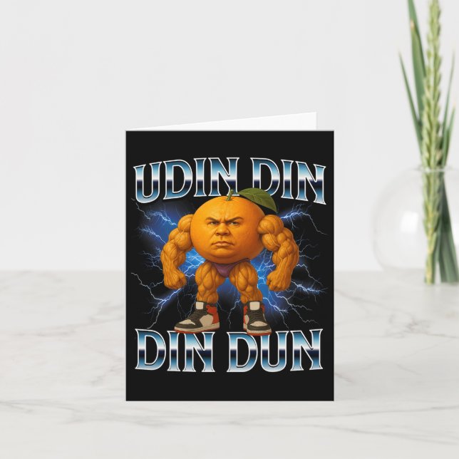 Carte Udin Din Din Dun Funny Italian Brainrot Meme Bodyb (Devant)