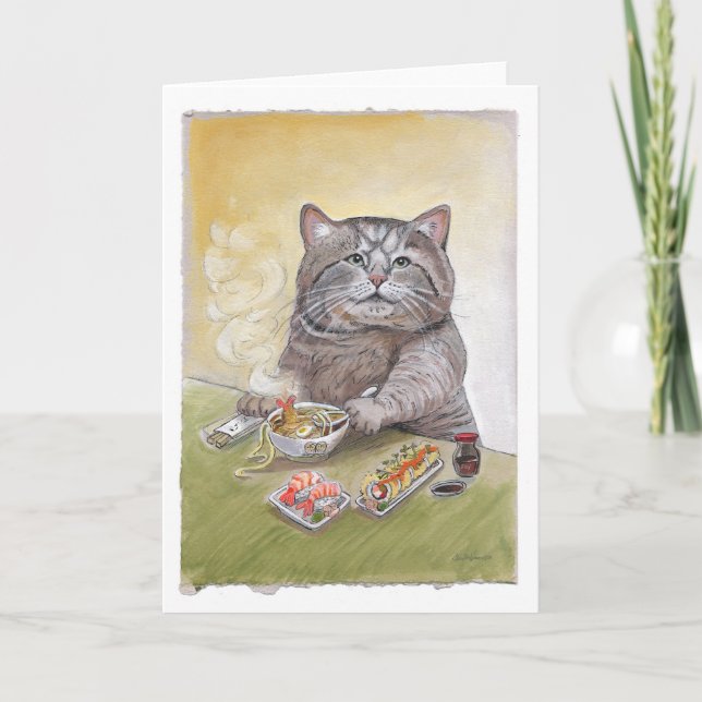 Carte Udon de Tempura de chat de sushi (Devant)