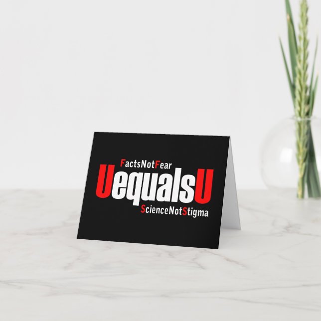 Carte UEqualsU VIH Faits Pas peur Science Pas Stigmatism (Devant)