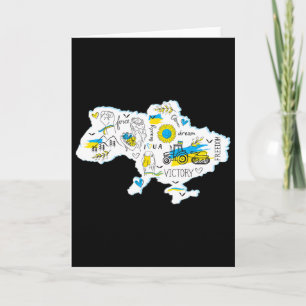 Carte Ukraine - Emblème national ukrainien - Ukrai