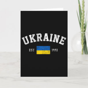 Carte Ukraine Ét. 1991 Drapeau ukrainien Fête de l'indép