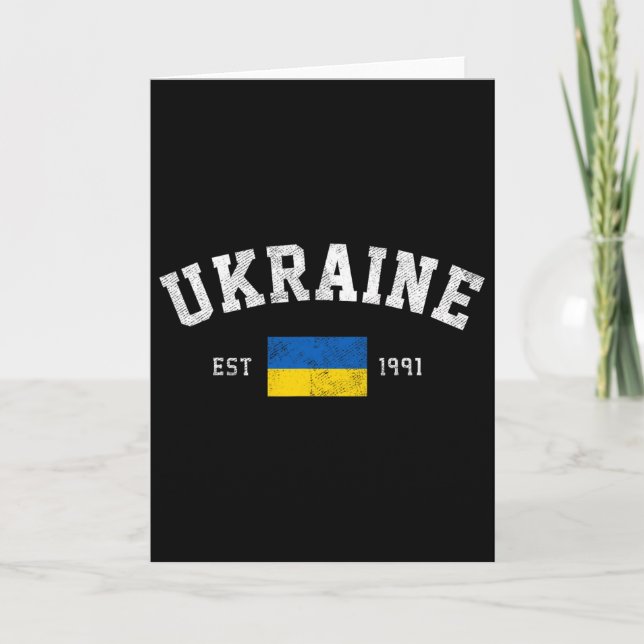 Carte Ukraine Ét. 1991 Drapeau ukrainien Fête de l'indép (Devant)