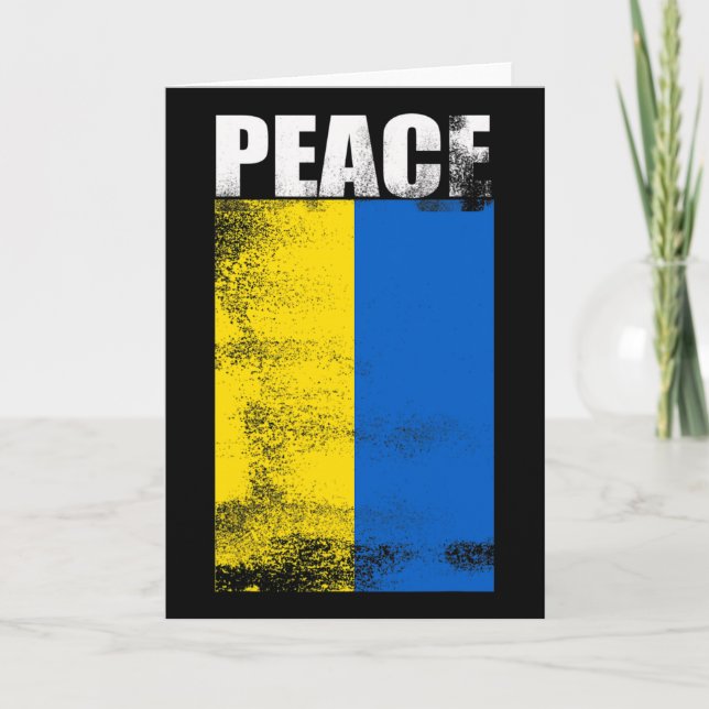 Carte Ukraine Pour Hommes Drapeau Paix Debout Avec Unkra (Devant)