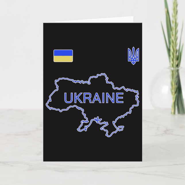 Carte Ukraine Soccer Team Ukr Map And Trident Jersey Foo (Devant)