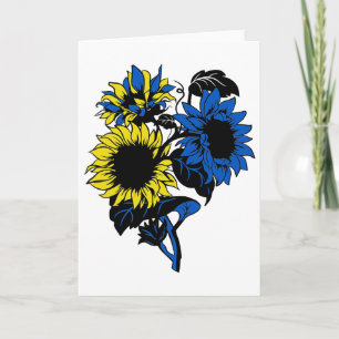 Carte Ukraine Tournesol Bleu Jaune Drapeau Ukrainien Sup