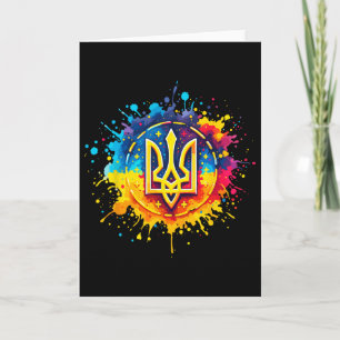 Carte Ukraine Tryzub Trident ukrainien
