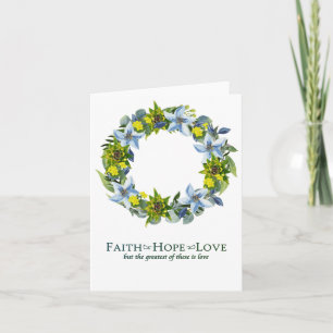Carte Ukraine Ukrainienne Fleurs de couronne Foi Espoir