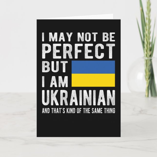 Carte Ukrainian Flag Ukraine Heritage Ukrainian Roots (Devant)