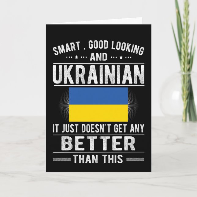 Carte Ukrainian Flag Ukraine Heritage Ukrainian Roots (Devant)